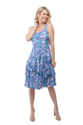 Paige Dress - Turquoise Leopard - CARINE